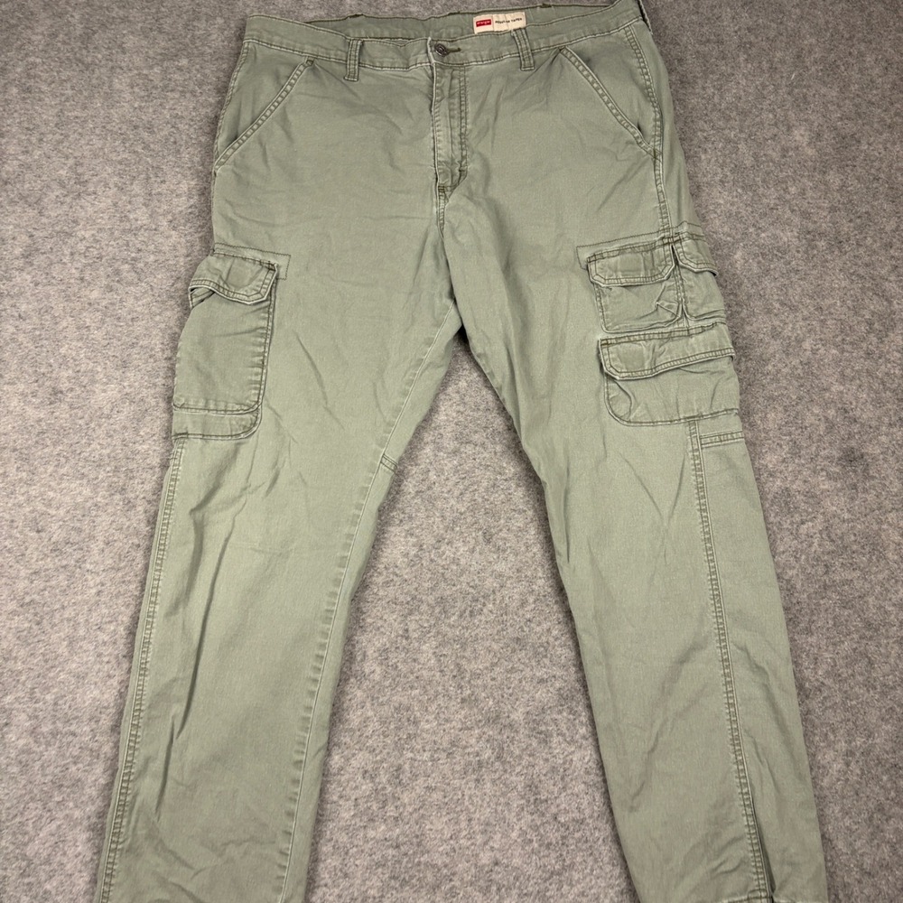 Wrangler Cargo Pants Mens 36x30 Regular Taper Olive Green 70SYWDO - Picture 4 of 14